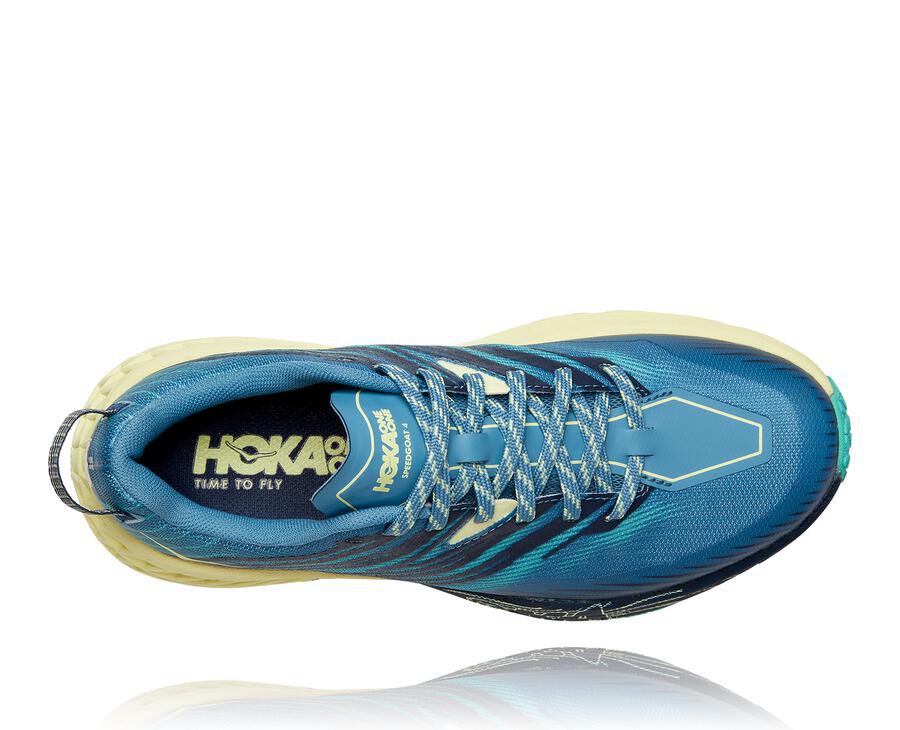 Hoka Australia One One Speedgoat 4 - Womens Trail Shoes Blue - WGBXN-8621